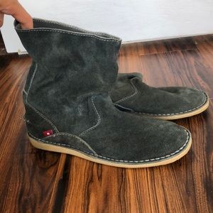 Oliberte Slouch Grey Suede Ankle Boots